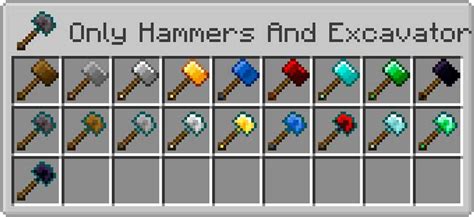 only hammers and excavators